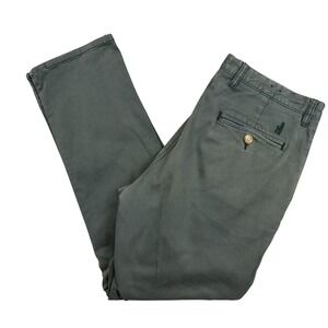 Johnnie-O Pants Mens 33x30 Green Stretch Chino Straight Leg Casual Cotton *32x29